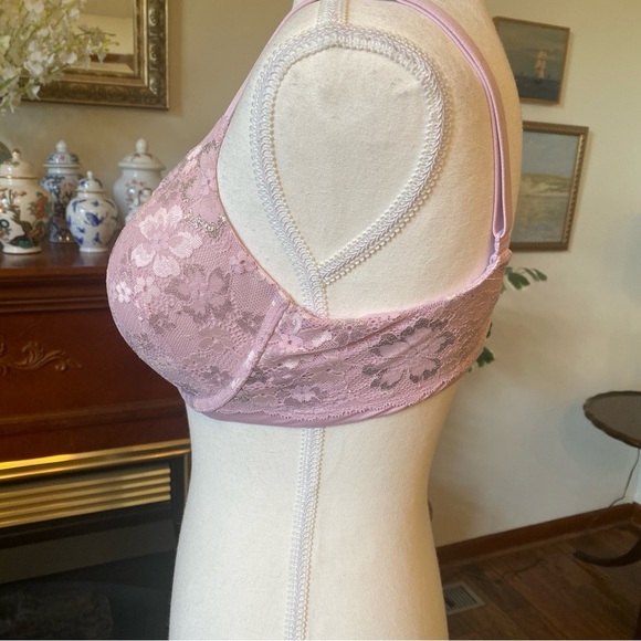 Victoria’s Secret • Lightly Lined Demi Bra • Metallic Floral Lace • 34D - Picture 4 of 8